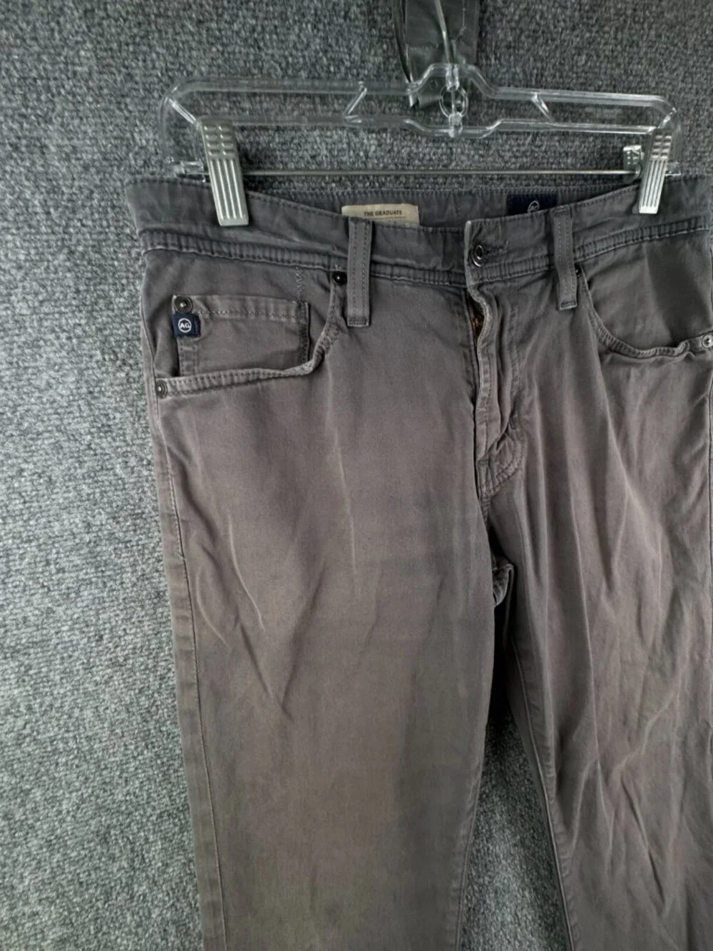 AG Adriano Goldschmied Pants Brown/gray The Graduate Tailored Leg 31x32 USA Made